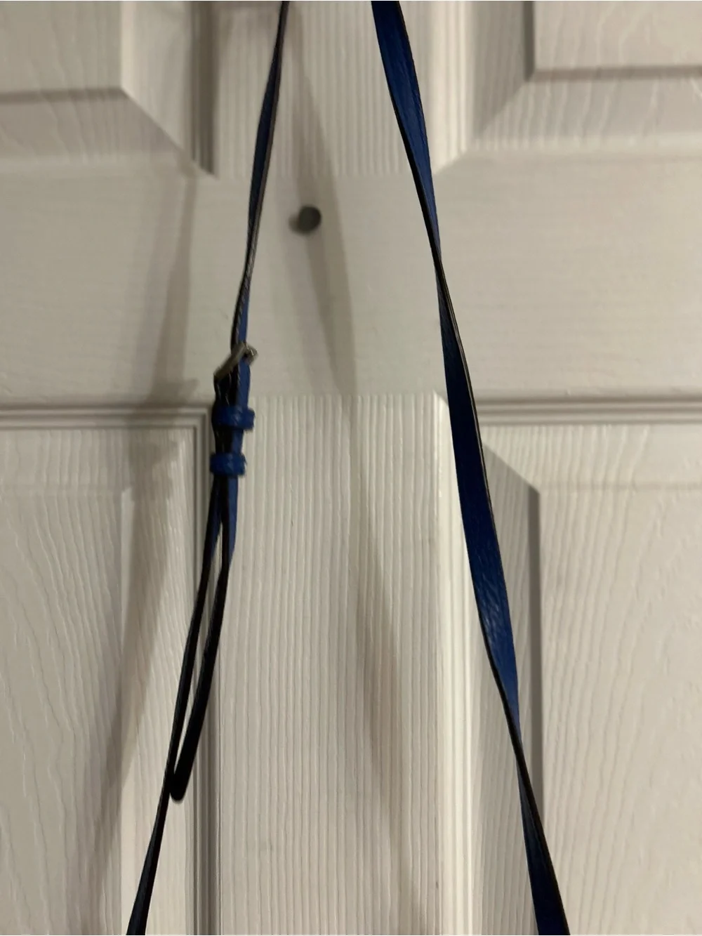 Michael Kors Leather Blue Crossbody Bag with Chain Strap